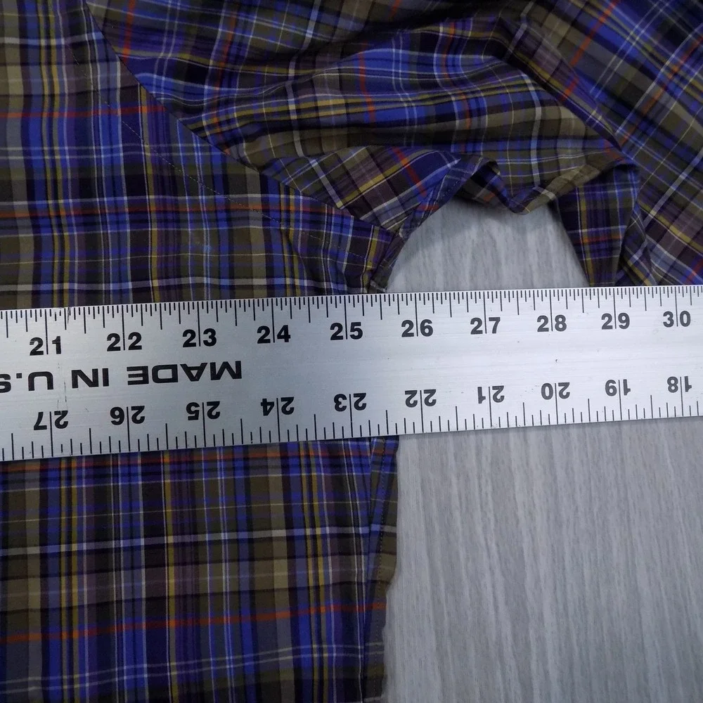 Polo Ralph Lauren Plaid Shirt Mens XL Blue Multi Button-Down Long Sleeve EUC